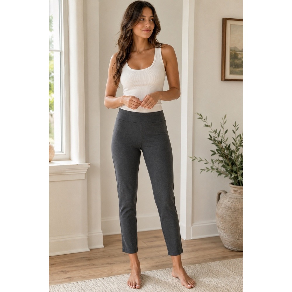 Express Womens XXL Charcoal Gray Pull On Tapered Leg Dress Pants Business Casual